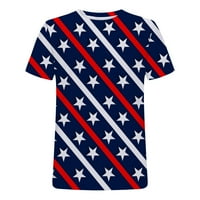Тениски на американски флаг за мъже Мода през лятото независимост Ден винтидж 3D цифров печат череп Графичен тройник върхове