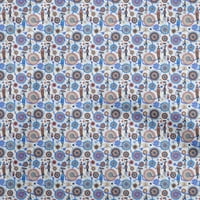 OneOone Cotton Poplin Beige Fabric Африканска шивашка тъкан от двора отпечатани DIY дрехи Шиещи консумативи Широви консумативи