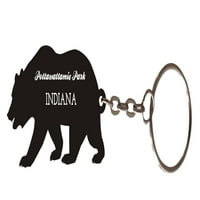 Pottawattamie Park Indiana Souvenir Metal Bear Keychain