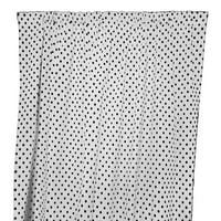 Памучна завеса полка точки отпечатват широки малки точки черно на бяло