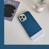 Toyella Contrasting Liquid Silicone Frosted Phone Case Royal Blue iPhone12pro Max