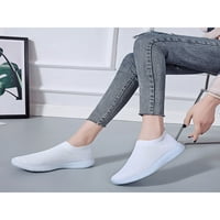 Crocowalk дамски чорапи маратонки Slip on Whing Shoes Comfort Flats Жени за бягащи обувки работи против приплъзване на горна бяла 9