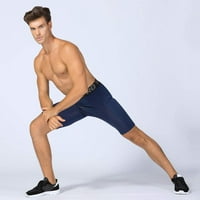 Мъжки шорти за компресиране Панталони спортни базови чорапогащи Активни тренировъчни гамаши с джобове, фитнес за бельо на атлетична тренировка