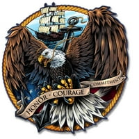 Минали знаци Военноморски орел Винтидж метален знак
