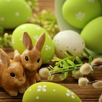 Великденски ръчно изтеглени DIY симулират яйчни орнаменти детски играчки пластмасови яйца, боядисани декоративни висулки с висящо въже