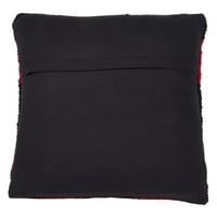 Fennco Styles Gãªnes Collection Buffalo Plaid Chindi памучен капак за възглавница и вложка - червено