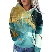Суичър Cuekondy за жени западен ацтек геометричен етнически графичен пуловер пуловер ризи с дълъг ръкав реколта модни женски качулки топли върхове