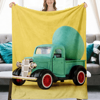 Dicasser Великденско пролетно хвърляне одеяло с калъфка за възглавница меко топло уютно леки декоративни одеяла за деца възрастни