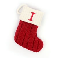 Peyakidsaa Коледни чорапи с писмо с снежинка анимационен чорап Сладък коледна чорапа