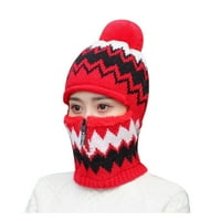 Дамска бейзболна шапка сгъстяване на кадифе моден зимен шал Термично топли слушалки Плетна шапки за жени за жени