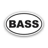 Овален бас стикер Decal - самозалепващо винил - устойчив на атмосферни влияния - Произведено в САЩ - Рибен риболов Морска сладка вода