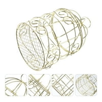 Rosarivae Retro Golden Bird Cage Iron Art Hollow-Out Bird Cage Bird Foraging Basket