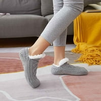 Компресионни чорапи за жени мъже на закрито под, неплъзгащи се топлинни чорапи, изтъкани и кадифени чорапи на закрито