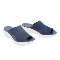Fesfesfes fesfesfes нов стил ежедневни сандали за жени летни клинови сандали плъзгачи за външни бохемски римски плажни сандали