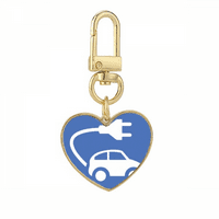 Plug Energy превозни средства Защита на околната среда Gold Heart Keychain Metal Keyring притежател