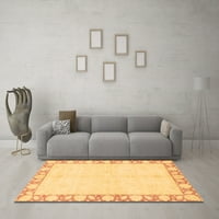 Ahgly Company Indoor Rectangle Abstract Brown Modern Area Rugs, 8 '12'
