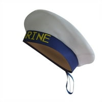 Капитанската яхтна шапка морска шапка бяла с един размер аксесоар за костюми, както е показано
