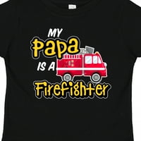 Inktastic My Papa е пожарникар с подарък за подарък за пожарна колана за малко дете или тениска за момиче