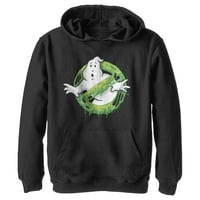 Момче Ghostbusters Slime Logo Издърпайте качулката черна среда