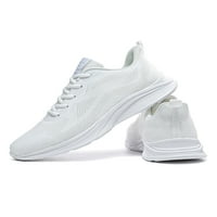 Увиващи се обувки за бягане за мъже Модни маратонки Небрежни атлетични обувки за ходене бяло 7.5