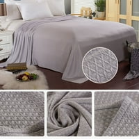 Охлаждащи одеяла за горещи спящи Просвет- сиво лятно одеяло тънко леко дишащо мека двойна страна подобрено охлаждащо одеяло за дивана на леглото, дръж се хладно за нощно изпотяване