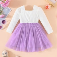 Корейска версия Сладко момиченце, бродирана рокля с линия Европейска и американска пролет и есен Нова бебешка лента с дълга ръкаща рокля бебешки момичета кардиган