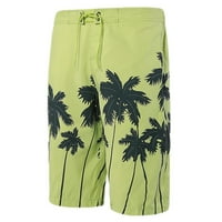 Flowy Shorts Gym Shorts Мъжки летни тънки бързо изсушаващи плажни панталони Небрежни теглене спортни къси панталони Леки голф шорти мъже Зелени клирънс