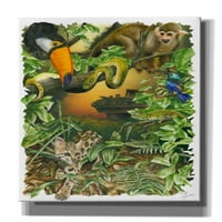 Epic Graffiti 'застрашена тропическа гора' от Бевърли Дойл, платно за стена, 20 x24