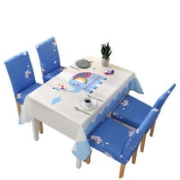 Домашна маса Платна стол Капак, анимационна отпечатана декоративна декоративна площадка за стол за трапезария за трапезария