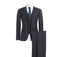 PEDORT Мъжки тънък костюм Блейзър Рокля Небрежни бутони Бизнес костюм яке Bk2,2xl