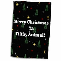 3Drose весела Коледа ya мръсно животно с черен фон - кърпа, от