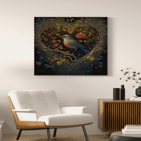 Нежни туитове - Птици на любовта платно стено изкуство