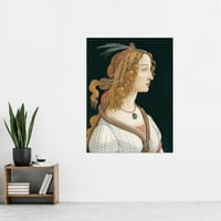 Botticelli Идеализиран портрет на дама като нимфа Екстра голям арт печат стена стенопис