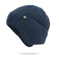 Мъжките боеси, монтирана шапка, плетена кокетна облицована шапка череп шапка маншет шапка на шапка на флота безплатен размер