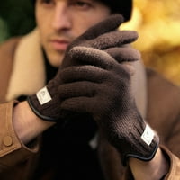 Мъж жена зимни ръкавици дебели меки плетене на топъл сензорен екран против приплъзване за студено време на открито и колоездене