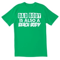 Totaltorn Dad Body също е плажно тяло новост саркастично забавни мъжки тениски