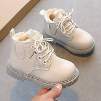 Момичета за малко дете Нова британска модна памучна памучна къса снежна вода Леки и издръжливи кожени детски обувки