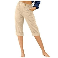 Mafytytpr дамски каприс клирънс плюс размер женски разхлабени панталони за крака с висока талия прави панталони ежедневни панталони