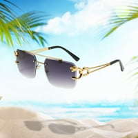 Слънчеви очила без джаси правоъгълник без рамки очила задвижване на слънчеви очила Защита отрязани слънчеви очила за пътуване за пътуване Пътуване сиво