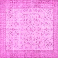 Ahgly Company Indoor Rectangle Abstract Pink Contemporary Area Rugs, 8 '10'