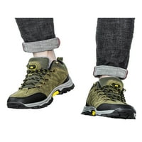 Мъжки пешеходни обувки на открито ходещи обувки Трекинг пътека Маратонки Мъжки треньори спортни плъзгащи се устойчиви дантела зелено 7.5