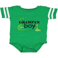 Inktastic Grampas Boy Grandson Dinosaur Gift Baby Boy Bodysuit