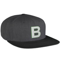 Оригинален Snapback Персонализиран начален шапка a до z букви, въглен черна капачка зелена wh