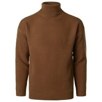 Мъжки пуловер O-Neck High Collar с дълъг ръкав Разхлабени плетени пуловер джъмперни върхове