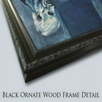 Ред от голи дървета Голяма черна богато украсена дървена рамка Платно изкуство от Винсент Ван Гог