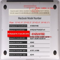 Kaishek Hard Protective Shell Case Cover Combutible MacBook Pro S с ретинен дисплей в началото на 2015 г. 2014 г. късно A или A1502, Flowers 88