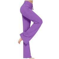Йога панталони плюс размер ежедневен плътно цветен еластични панталони с висок ръст за жени модни тънки тренировки модерни женски панталони