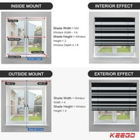 Keego Horizontal Aluminium Venetian Blinds Shades for Windows Door Room Deamning Modern Pivity Custom to Size, CLS004, 43 W 72 H