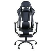 Zimtown Gaming Cheard Състезателни стила на висококачествен офис стол с глава и облегалка за глава, регулируема височина