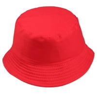 Жени мъже Униза рибарска шапка Модна дива защита за защита на слънцето на открито, червено